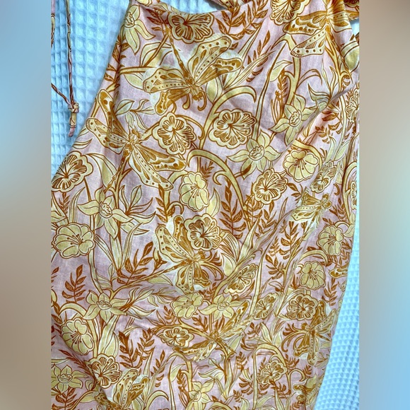 NWOT Ague Bendita Cielo Vuelo Atardecer Linen Maxi Dress Size Large NEVER WORN - Picture 10 of 13